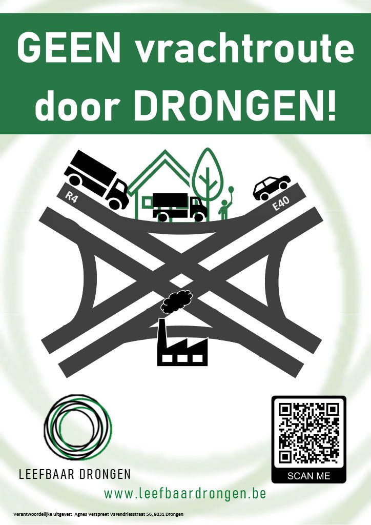 LbDr fig6 Affiche Geen vrachtroute door Drongen